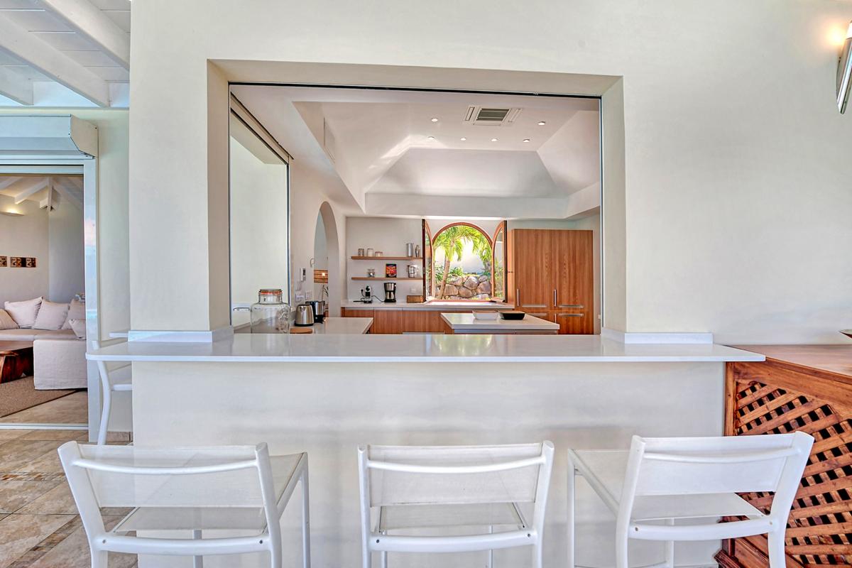 Luxury Villa Rental St Martin - Kitchen area